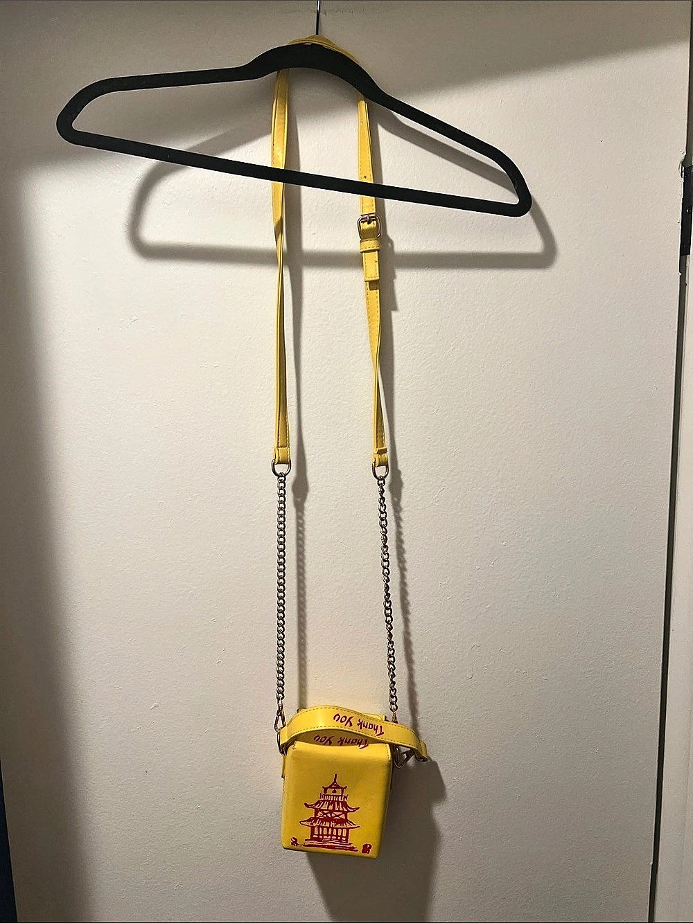 Hello 3aM Chinese Takeout Box Crossbody Bag Yellow Like New